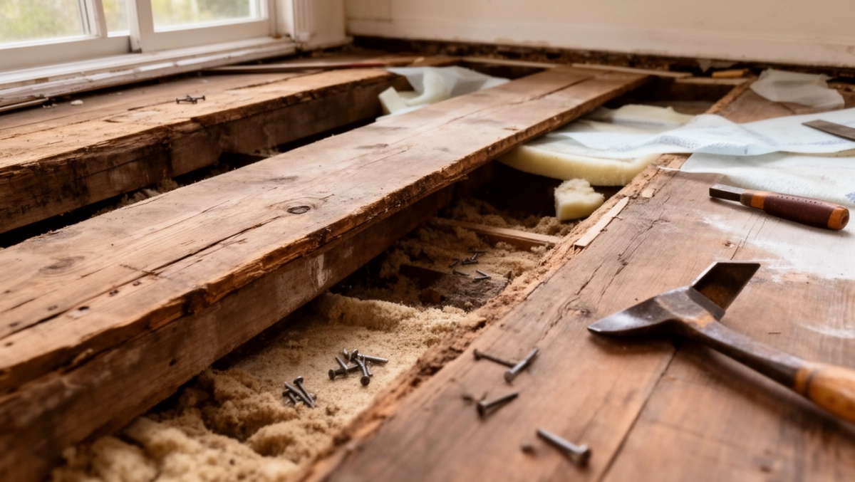 Remont starej podłogi na legarach