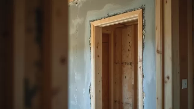 Montaż podwaliny pod drzwi