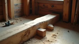 Wymiana podwaliny w domu drewnianym